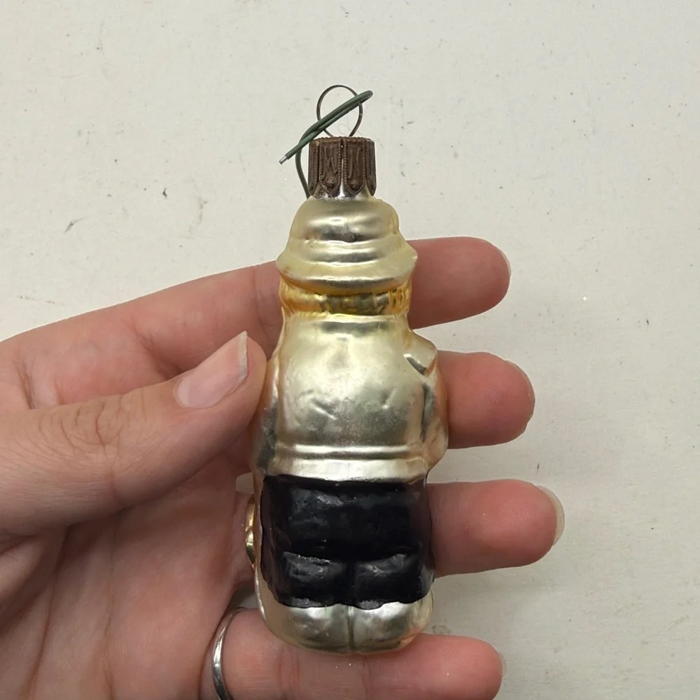 Vintage Chimney Sweep Glass Christmas Ornament Collectible Decor
